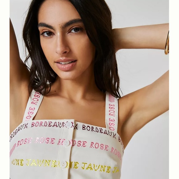 Anthropologie Two-piece Crop Top and Wide Leg Pant Set - Picture 3 of 7